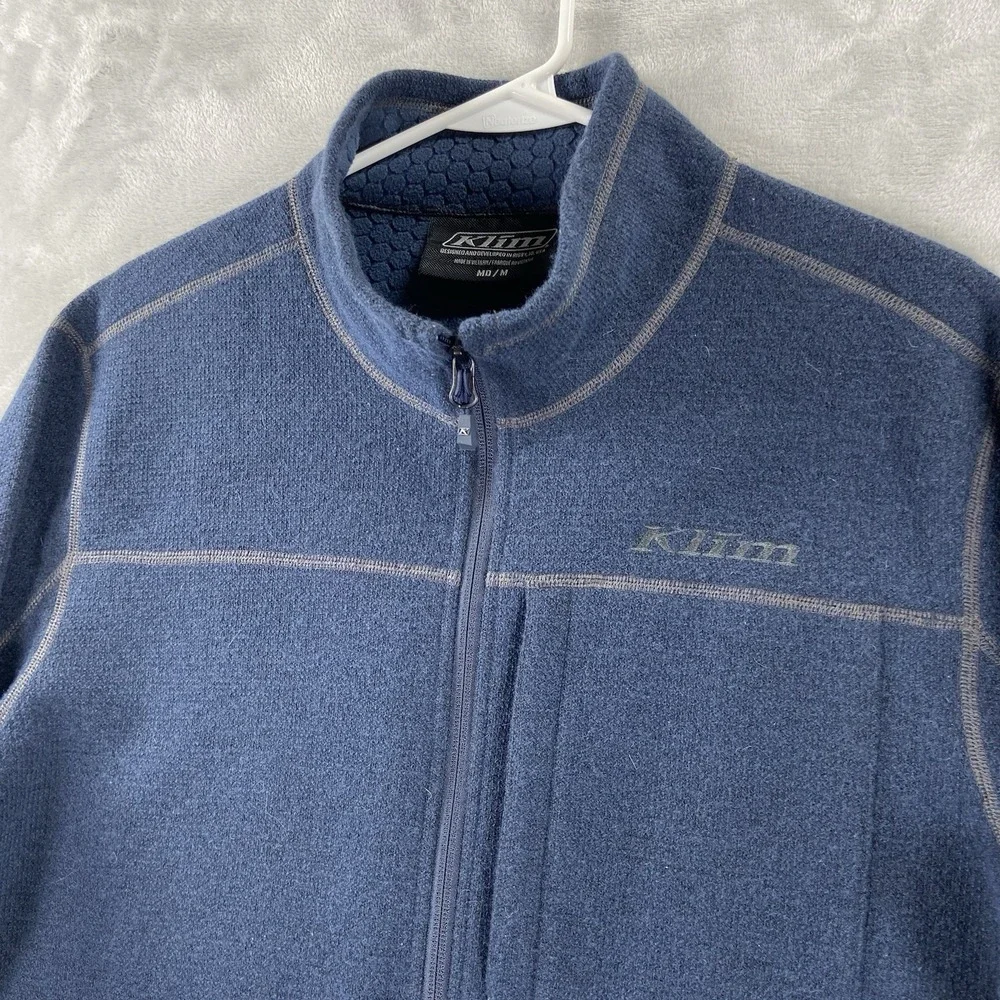 Klim Sweater men's Medium Quarter 1/4 Zip Bighorn Canyon Wool Fleece Pullover